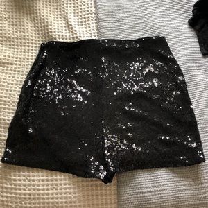 Express women’s high waisted sequin dress shorts